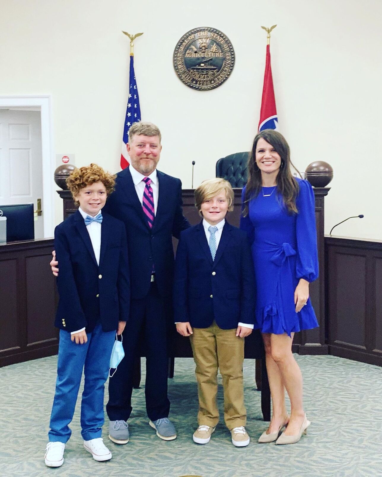 Third Judicial District Circuit Judge William Phillips and family